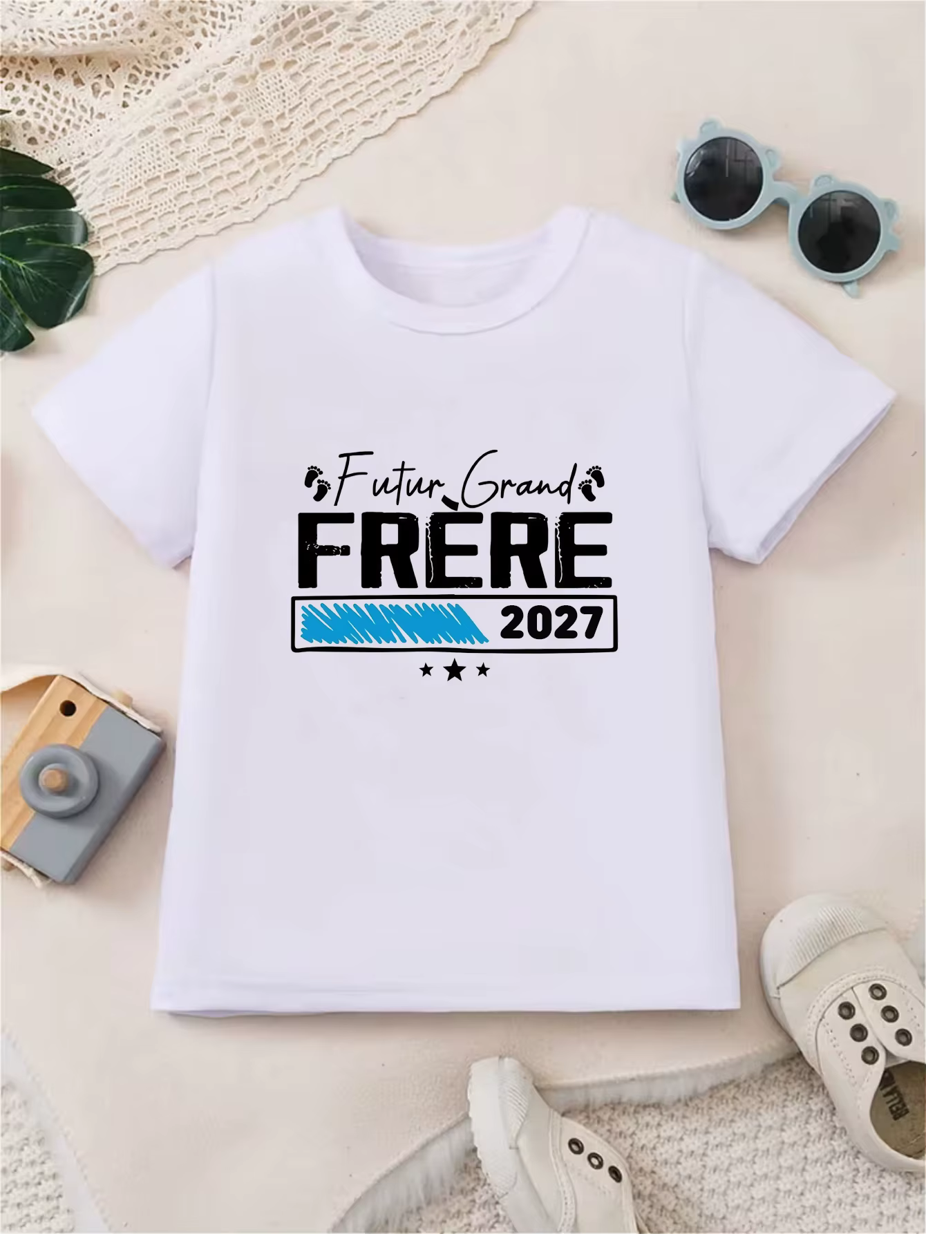 T-shirts imprimés pour garçons « Future Big Brother 2027 », T-shirt d'annonce de grossesse pour enfa
