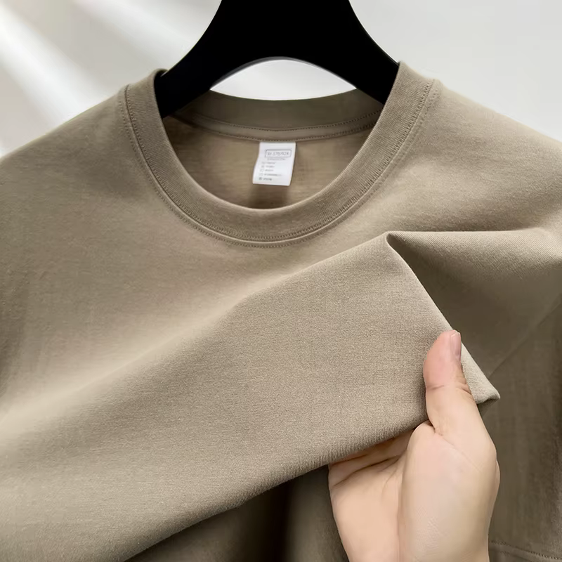 100% coton Été marque haut de gamme hommes manches courtes col rond Fashion Edition Type demi - manc