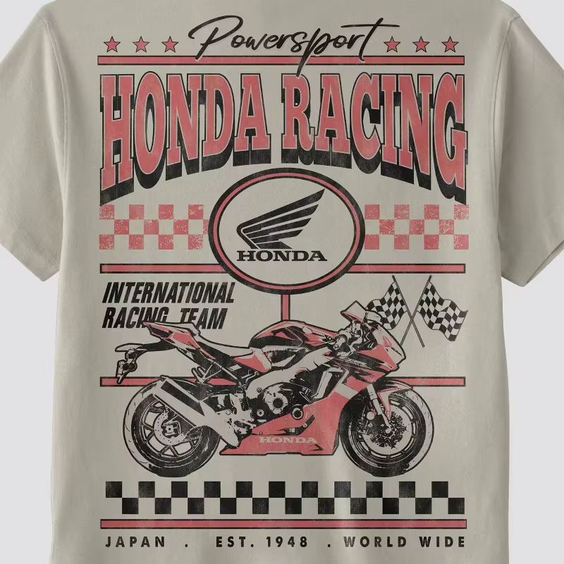Honda Racing T-Shirt graphique pour hommes 2026 nouvelle vente chaude à manches courtes vêtements de
