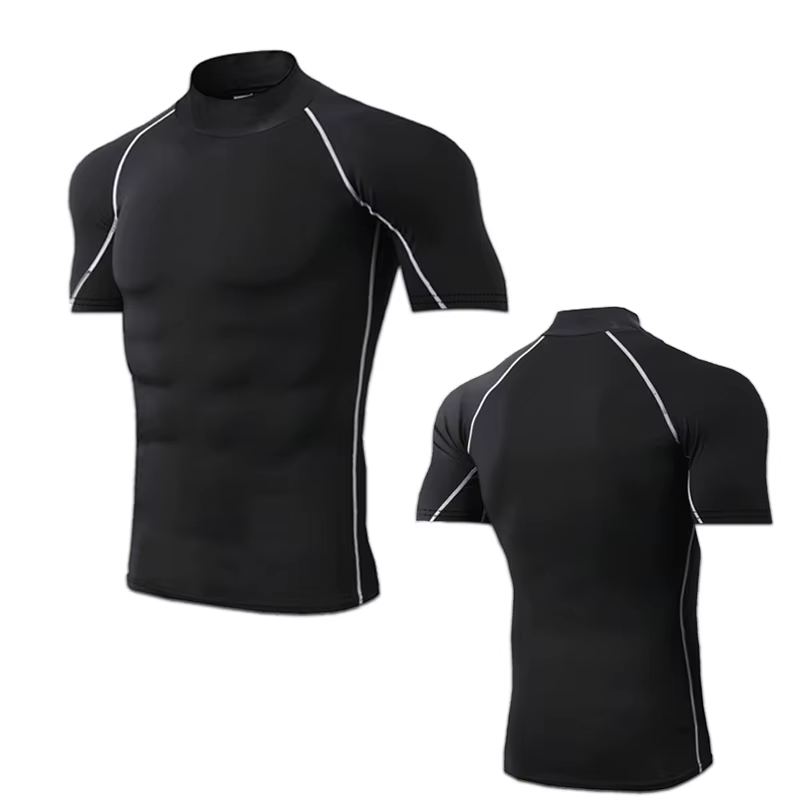 T-Shirt de Compression hommes séchage rapide à manches courtes décontracté été T-Shirt Fitness entra