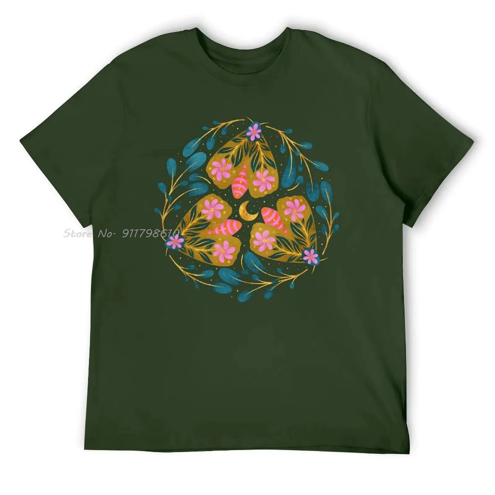 Fête des mères papillons floraux coton T-shirt Hipster unisexe hauts t-shirts drôle activité compéti
