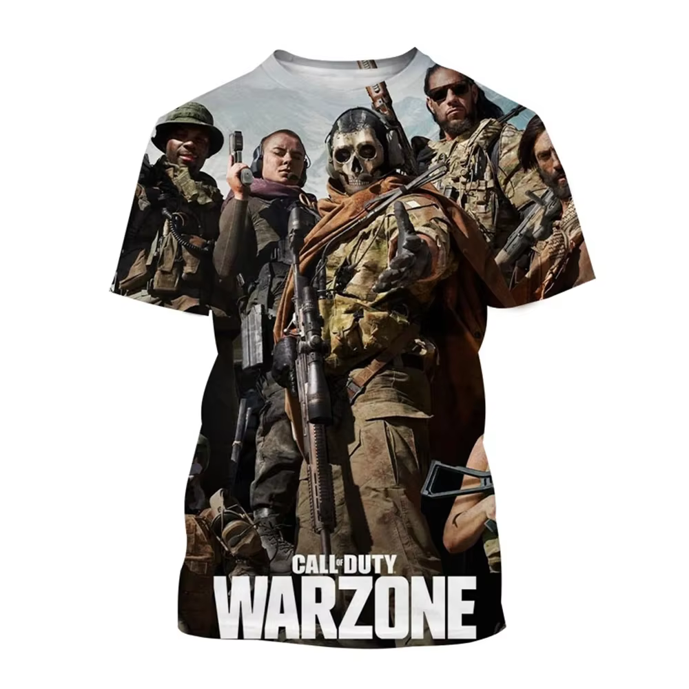 T-shirt de joueur imprimé en 3D |   Haut personnalisé à la mode inspiré des jeux de tir chauds T-shi
