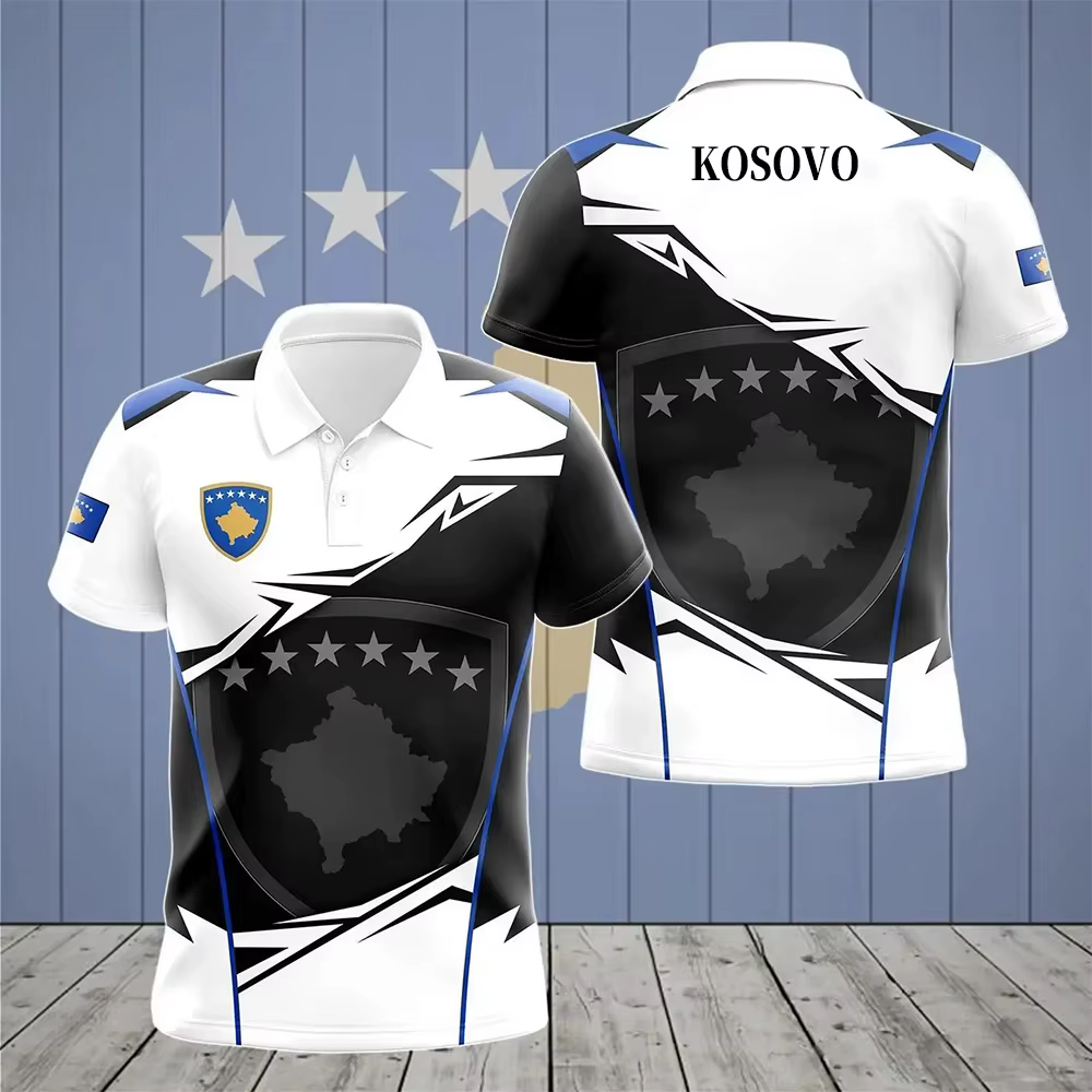 Kosovo Drapeau Polo Chemise D'été Nouveau Pas Cher Hommes Sport Décontracté Streetwear D'affaires Mo