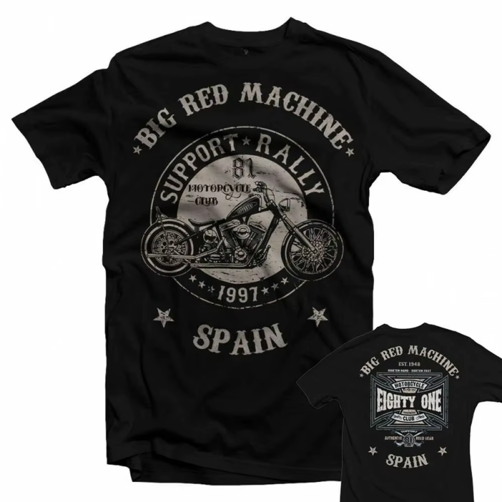 T-shirt à manches courtes pour homme de la marque Hell's Angel, de luxe, tendance streetwear, en cot