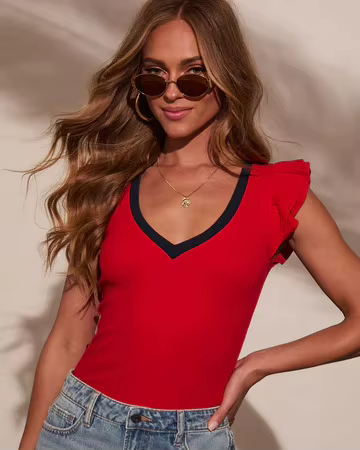 T-shirt à manches courtes pour femme, col en V, couleur unie, coupe rayée estivale, tenue décontract