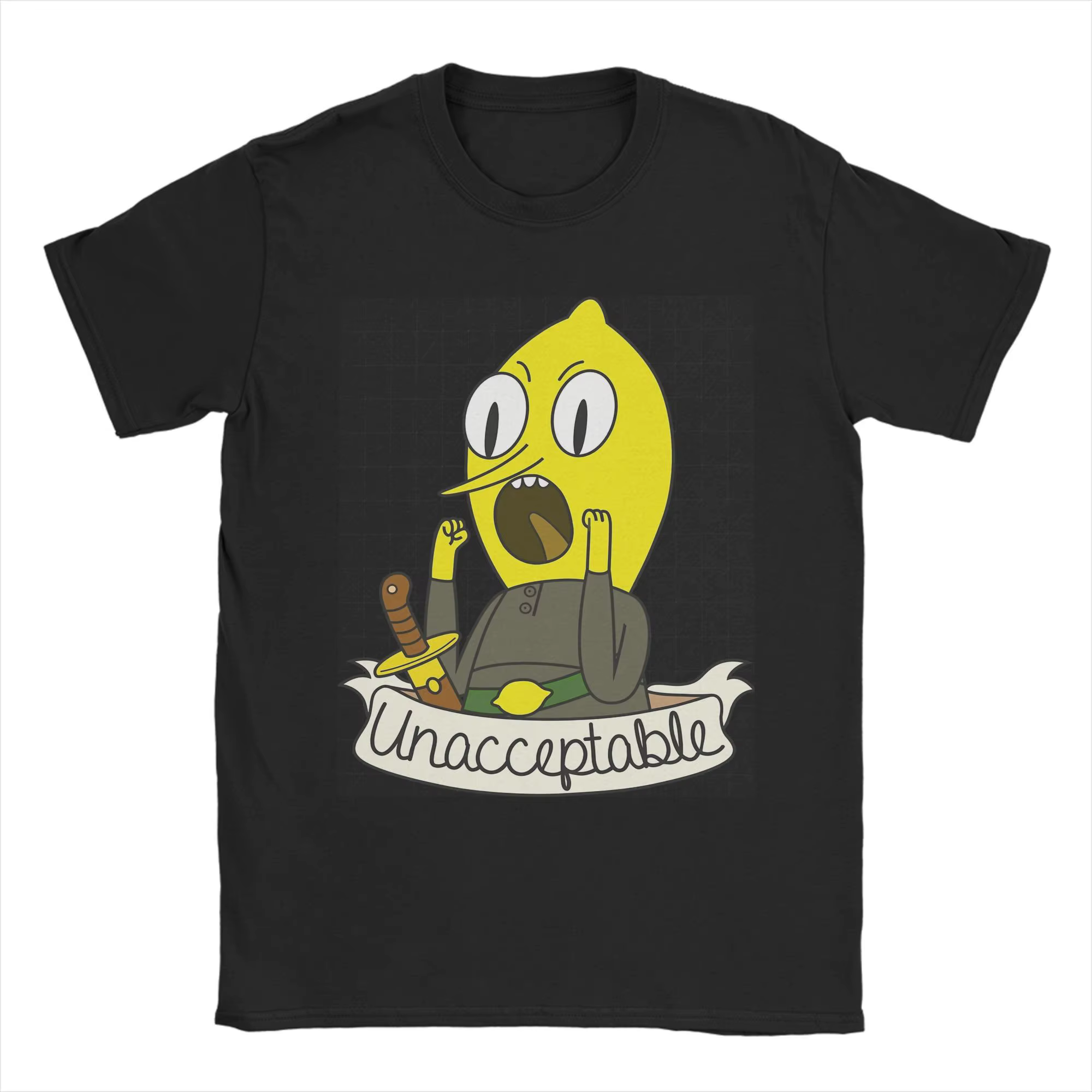Lemongrab T-Shirts pour hommes amusant 100% coton t-shirt col rond manches courtes T-Shirts vêtement