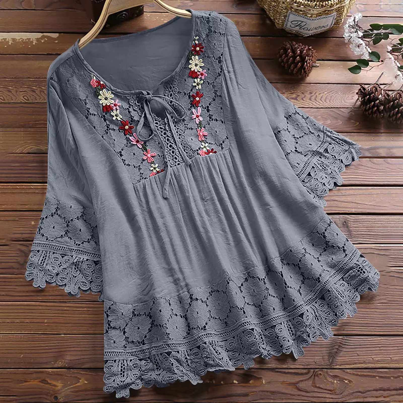 Dentelle dames T-Shirts Blusa Camisas Mujer Streetwear vêtements femmes t-shirt été coton lin femme