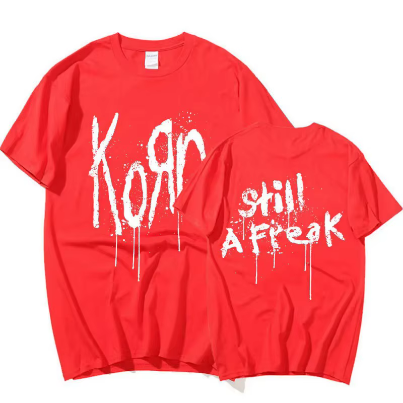 Korn Music Concert Rock Band Tour du monde T-shirt en pur coton personnalisé rue polyvalent 2024 mod