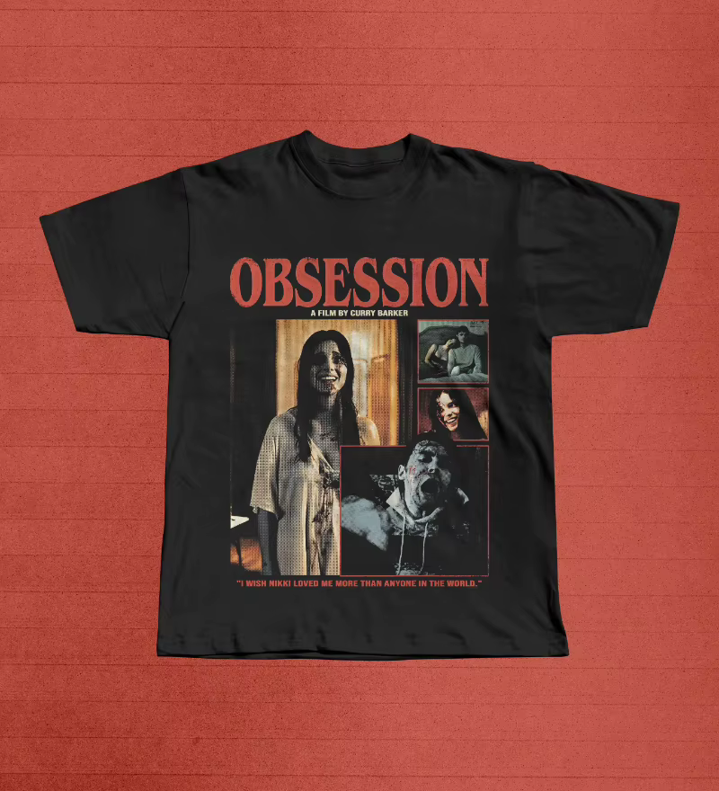 T-shirt du film Obsession, tee-shirt vintage gothique d'horreur, cadeau pour les amateurs de films d