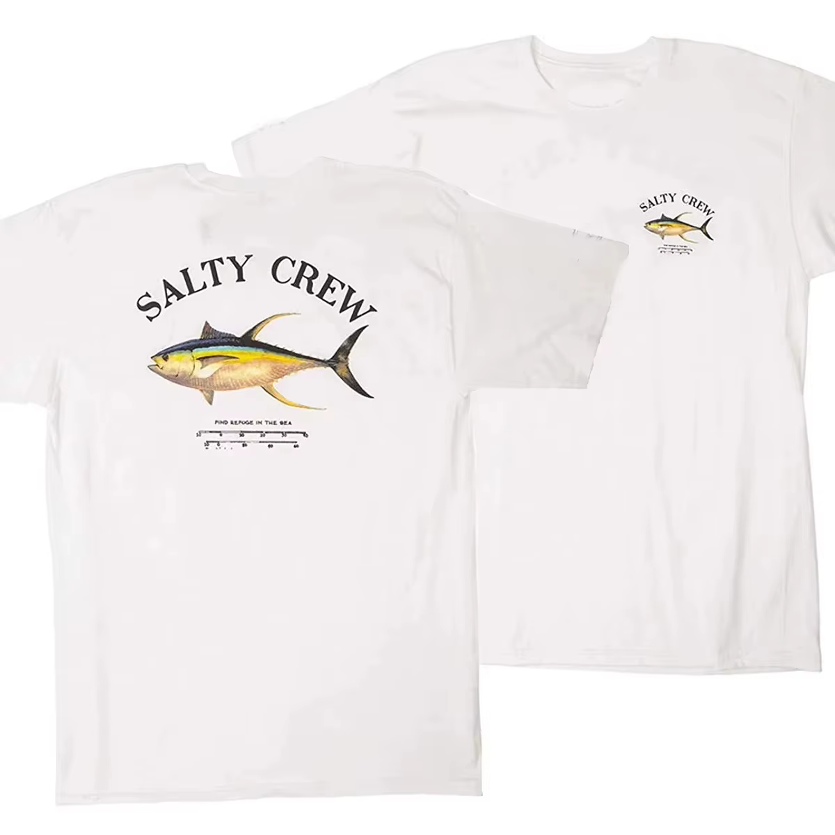 T-shirt cadeau de pêcheur de pêcheur au thon Yellowfin. T-shirts décontractés en coton à manches cou