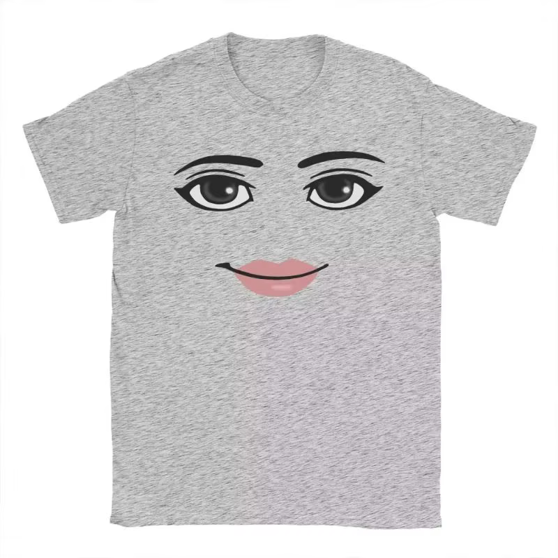 T-shirts graphiques à manches courtes pour hommes et femmes, nouveauté Robloxs Face Game Meme, mode 