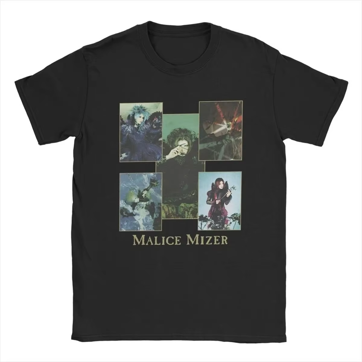 Malice Mizer groupe chanteur T-Shirts Vintage T-Shirts col rond Rock musicien T-Shirts à manches cou