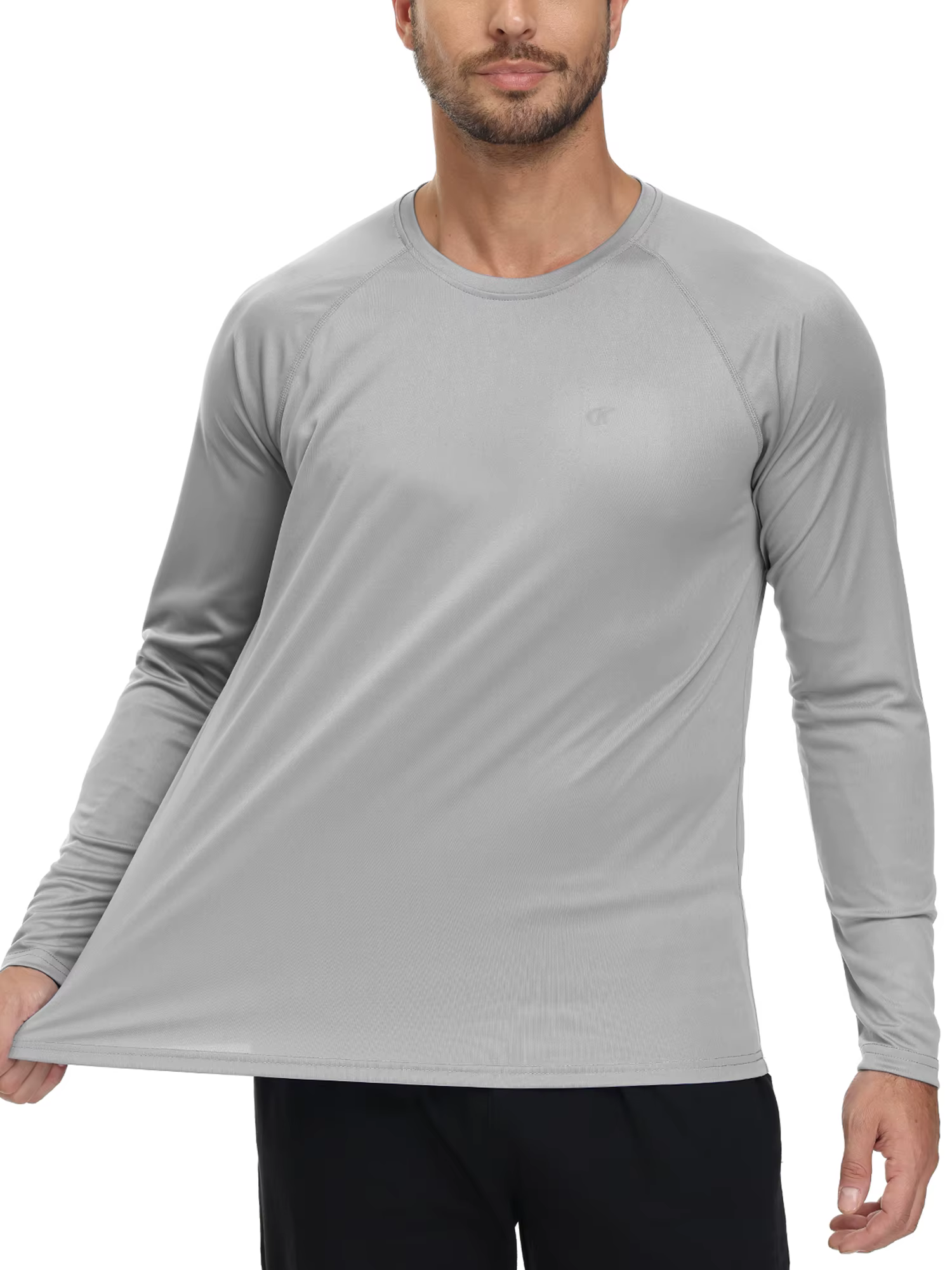 T-shirt à manches longues UPF 50+ pour hommes, haut respirant anti-UV, pull pour la pêche sportive,