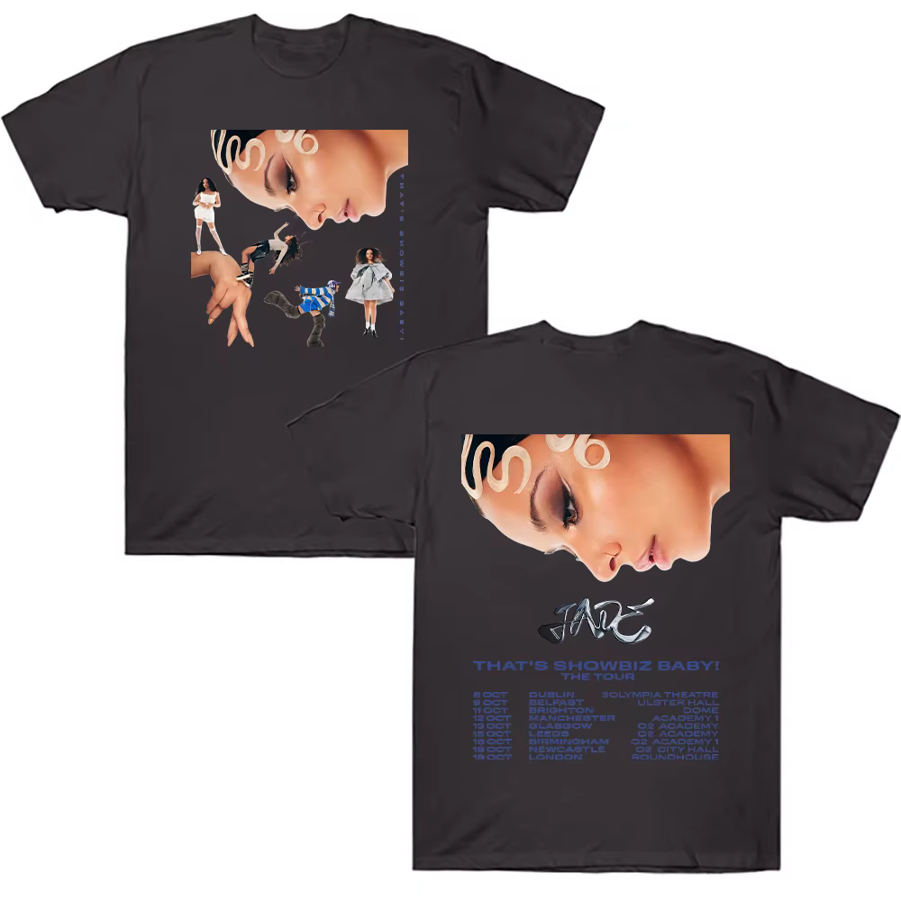 Jade C'est Showbiz Bébé! Tour 2025 T-shirts Jade Thirlwall mode esthétique T-shirts Harajuku confort