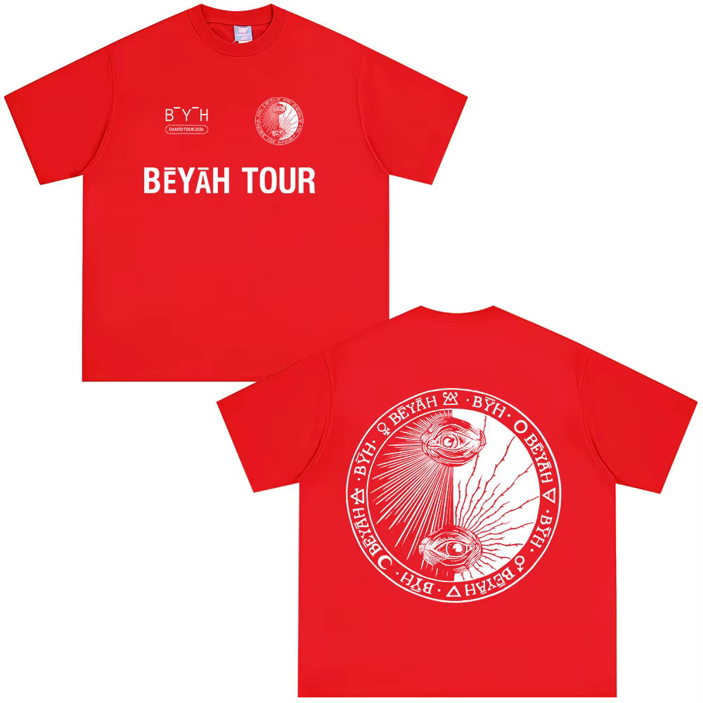 T-shirt Rapper Damso Beyah Tour 2026 – Mode Hip Hop Oversize à Manches Courtes – Vêtements Décontrac