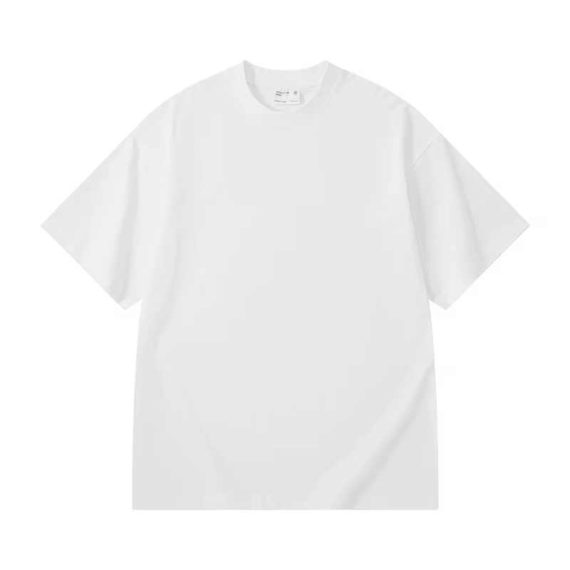 Pull épais en coton à manches courtes pour hommes, T-shirt de document solide, Streetwear d'été, 300