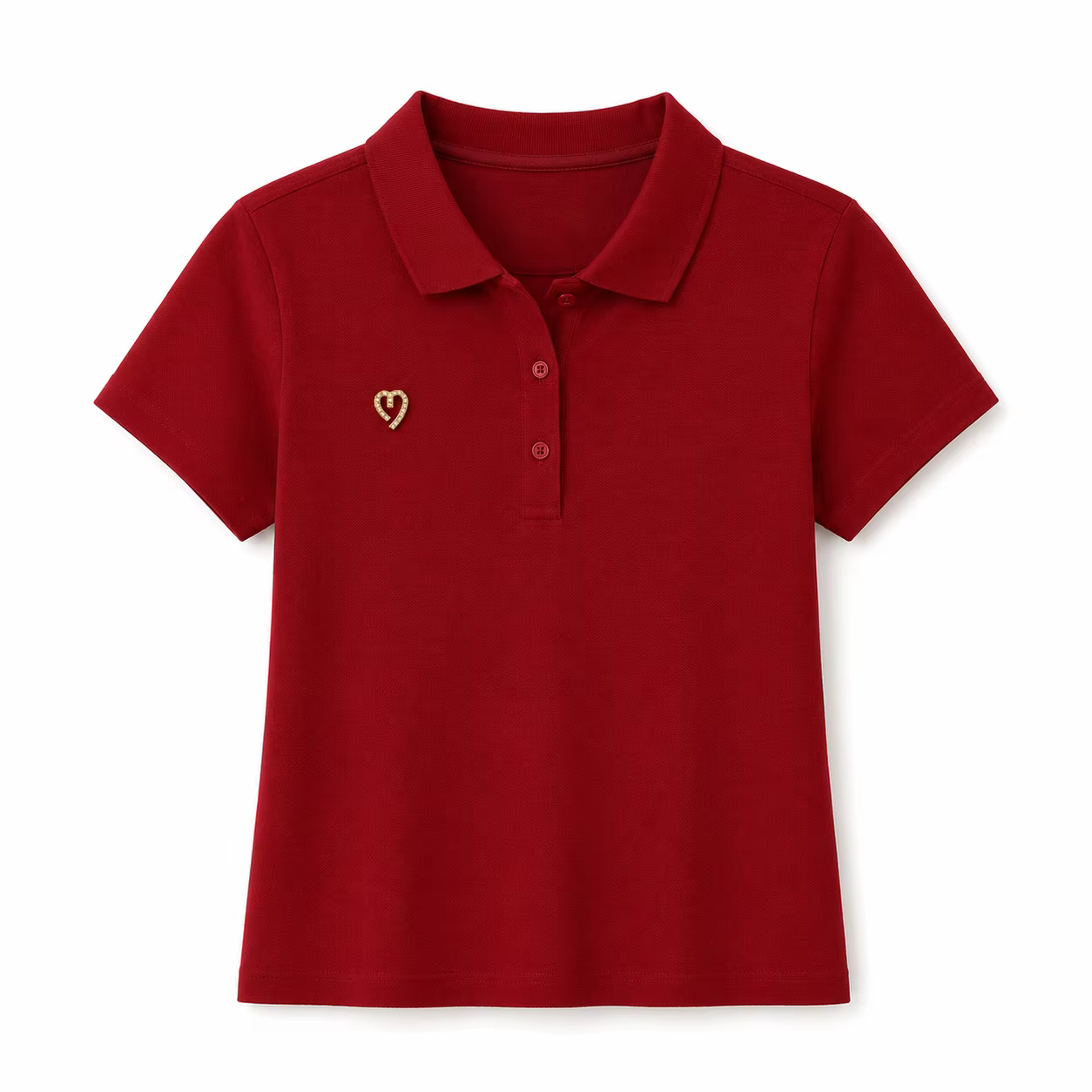 Chemise polo en coton mélangé pour femmes, manches courtes, couleur unie, haut décontracté pour femm