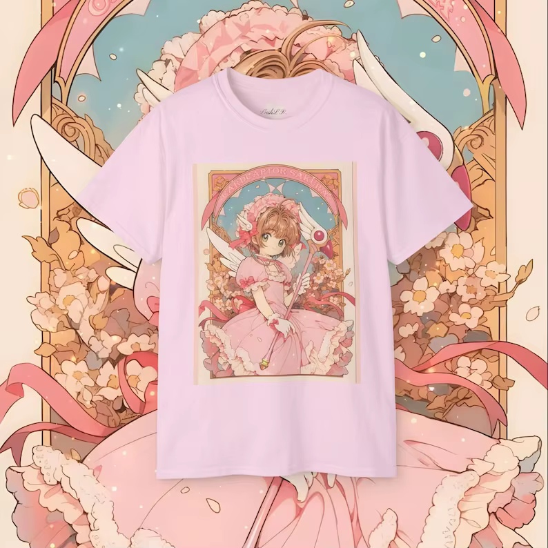 T-Shirt rétro Cardcaptor Sakura pour fille, joli vêtement esthétique vintage, cadeau pour elle
