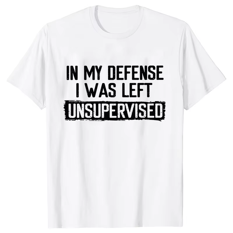 T-shirt drôle pour hommes, à mon défense, je ne suis pas resté sans surveillance, humoristique, pour