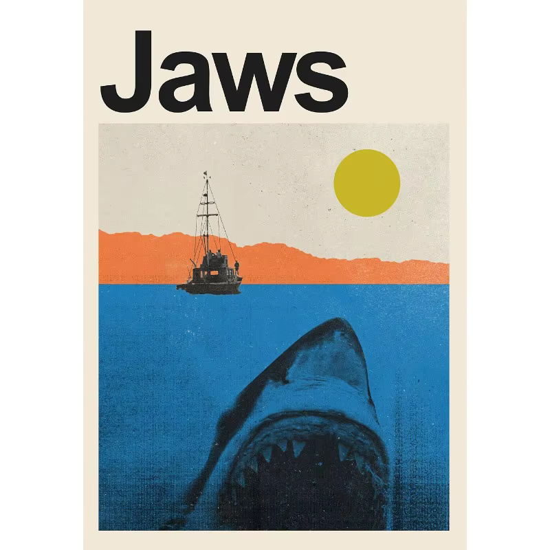 Collection de films classiques Vintage, affiche esthétique de Film rétro Kill Bill Jaws, peinture su