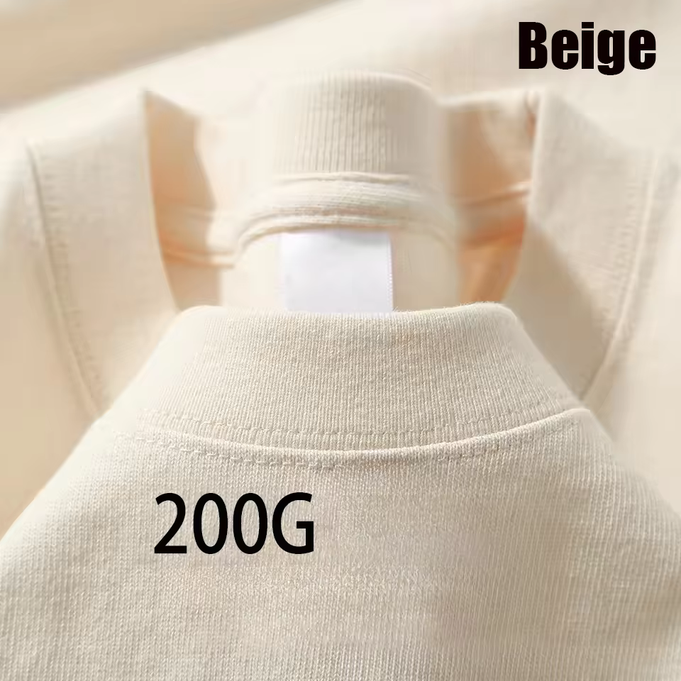 T-shirt à manches courtes en coton épais bleu marine 200g, col rond, chemise ample et Base pour homm