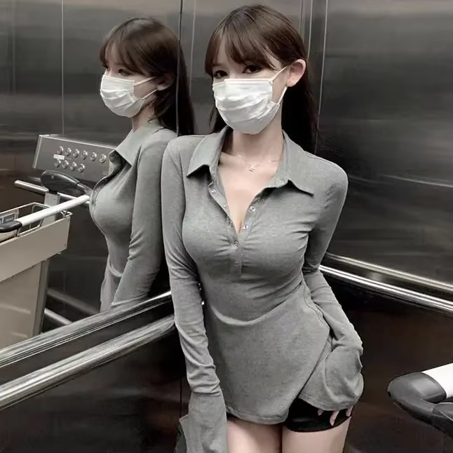 T-shirt à col polo uni pour femmes, CoAdvantages, Vêtements sexy, Tendance, Mode américains, 2025 po