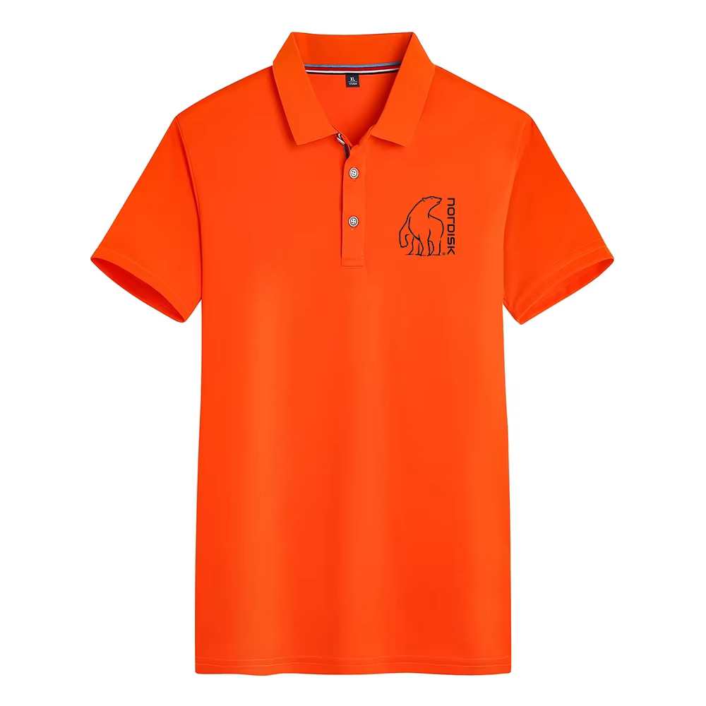 Polo pour homme confortable et élégant avec logo imprimé décontracté, haut à manches courtes