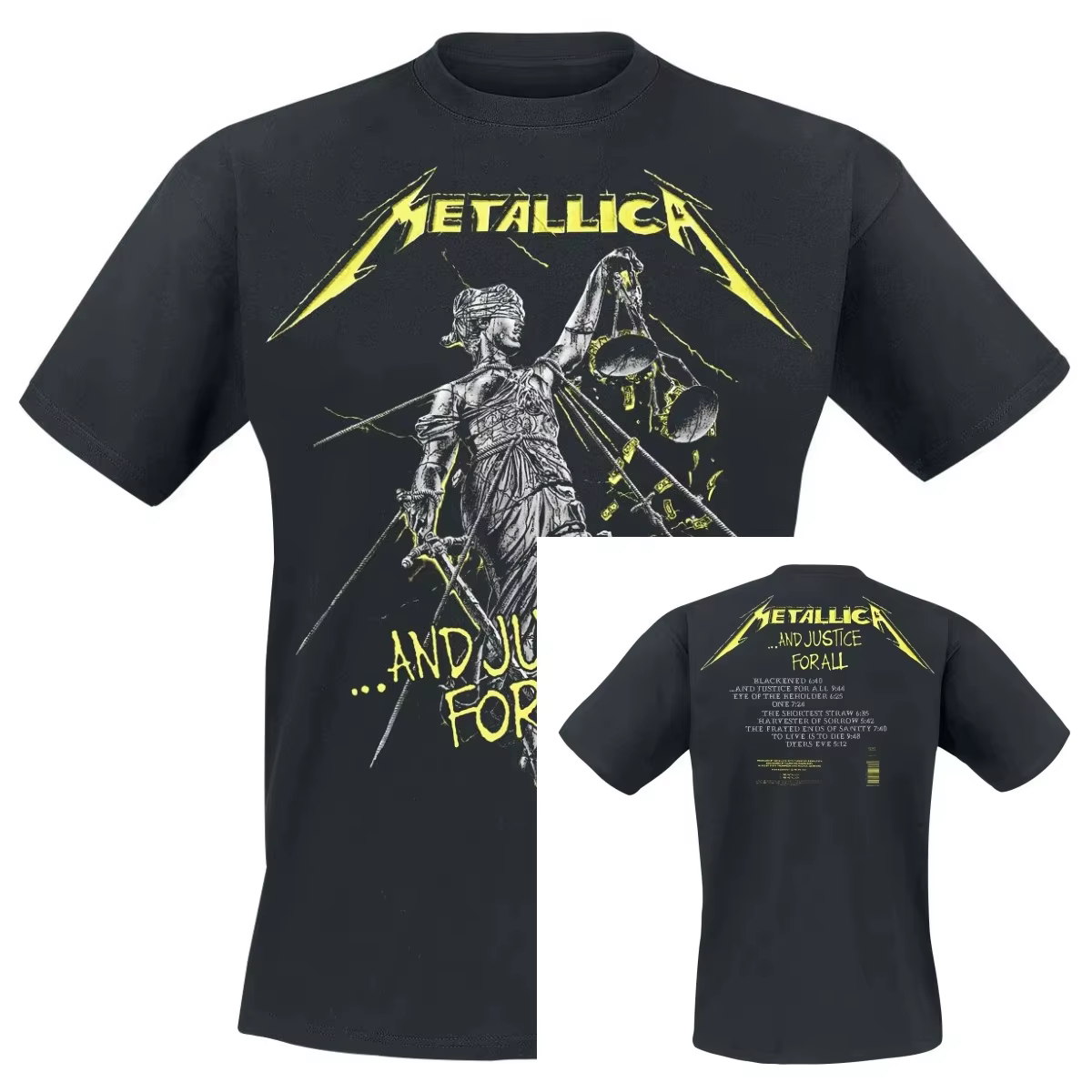 T-shirt graphique Metallica pour hommes et femmes, été, 100% coton, vêtements Y2K, gothique, haut de