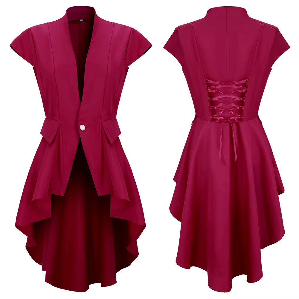 Costume de cosplay de vampire médiéval pour femmes, veste victorienne, veste gothique steampunk, man