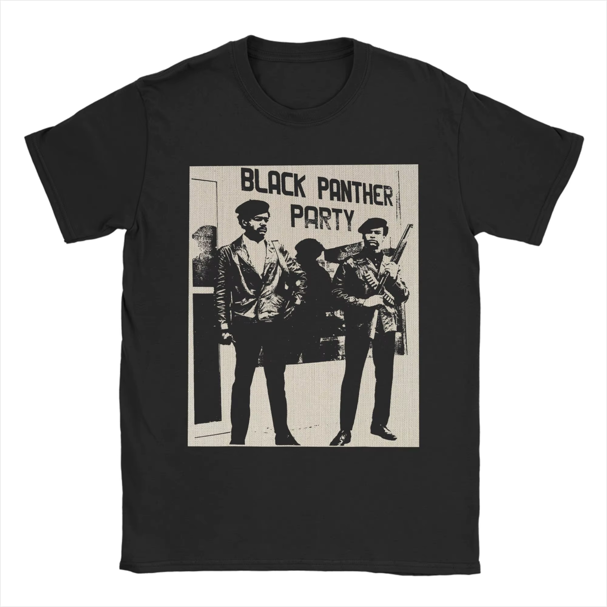 T-Shirt pour hommes Black Panther Party, t-shirts uniques en pur coton, à manches courtes, col rond,