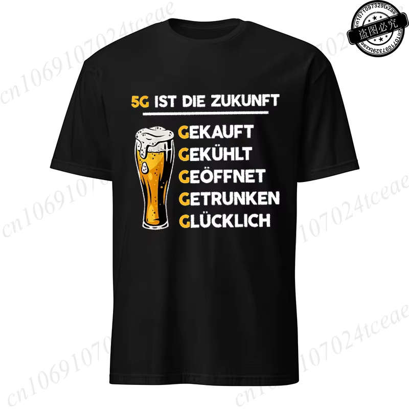 T-shirts à manches courtes pour hommes, T-shirt graphique amusant avec jeu de mots « 5G est l'avenir