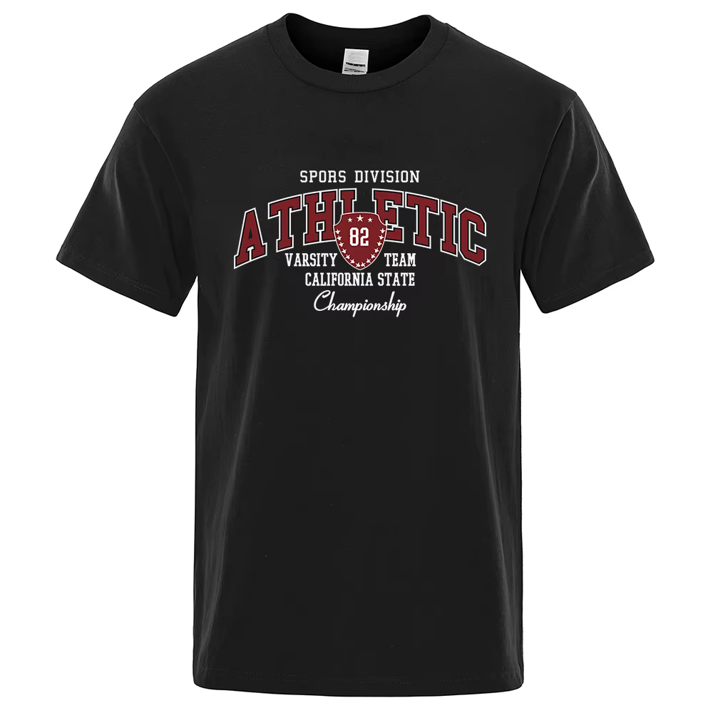 Athlétique 82 équipe universitaire californie état hommes T-Shirt été Streetwear décontracté marque 