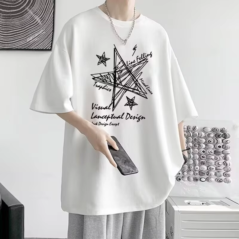 T-shirt surdimensionné imprimé étoiles Line pour hommes et femmes, M-8XL lieutenant, édition limitée