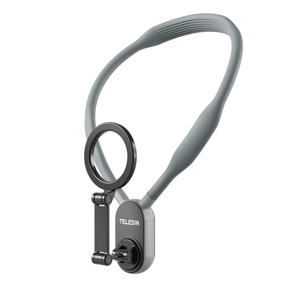 Support magnétique pour cou TELESIN, collier POV pour téléphones mobiles, smartphones, iPhone 11 12 