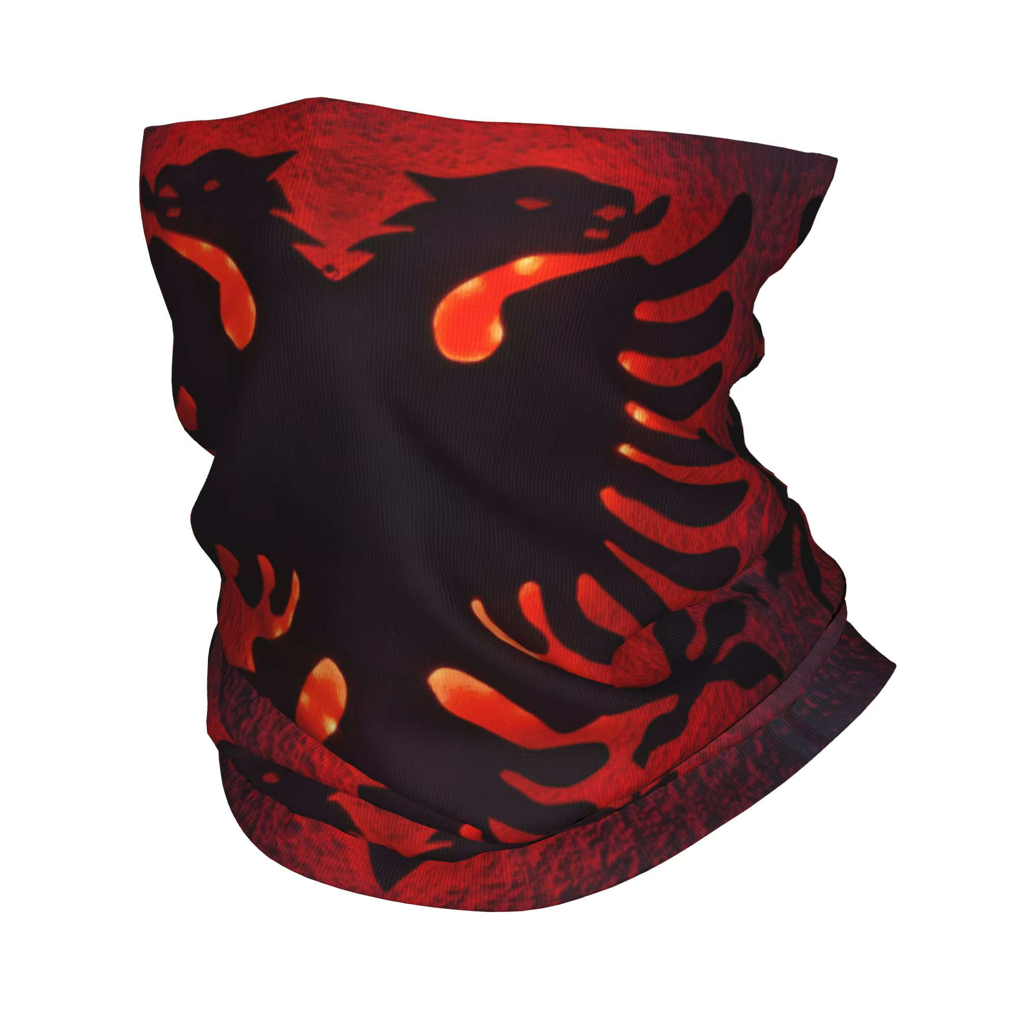 Cache-cou bandana personnalisé avec drapeau de l'albanie et aigle, pour la randonnée, la course à pi