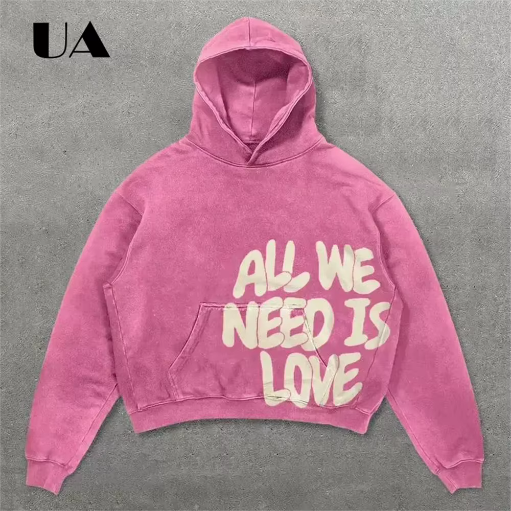 UA All We Need is Love – nouveaux sweats à capuche pour hommes, S-4XL, vêtements de rue décontractés