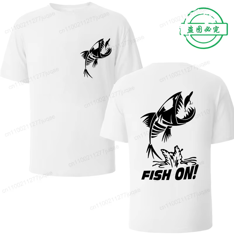 T-shirt drôle pour hommes été pêche pêcheur Sport chemise hommes décontracté Harajuku Streetwear col