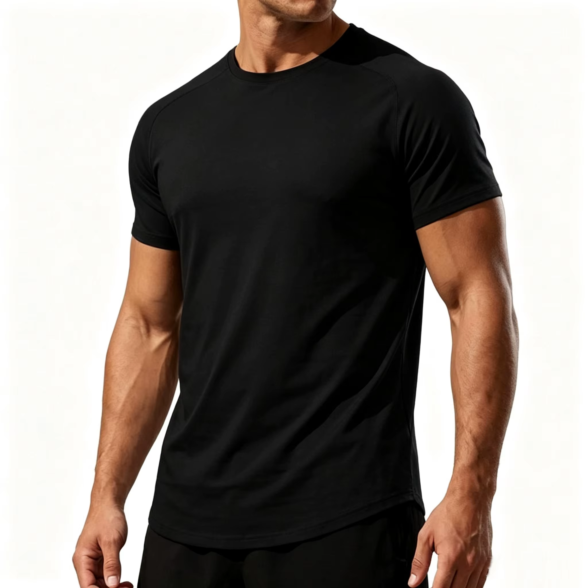 T-shirt en coton pour homme, décontracté, doux, fitness, été, t-shirts fins pour homme, vêtements de