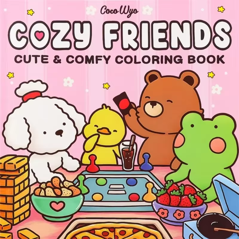 Livres de coloriage pour les fêtes d'enfants, avec des images colorées, plein d'ambiance et permetta