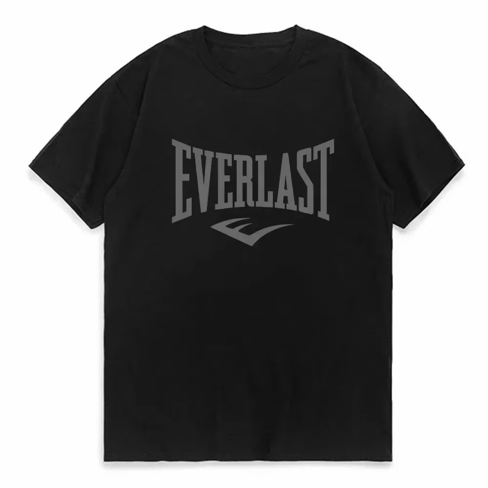 T-shirt imprimé EVERLAST Boxing 2025 pour femme, manches courtes, style Harajuku, streetwear décontr