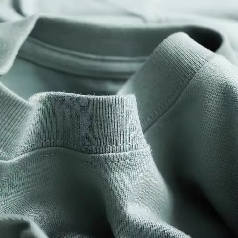 Hommes femmes vert T-shirt 280g coton à manches courtes haut coréen T-shirt vert épais coton demi-ma