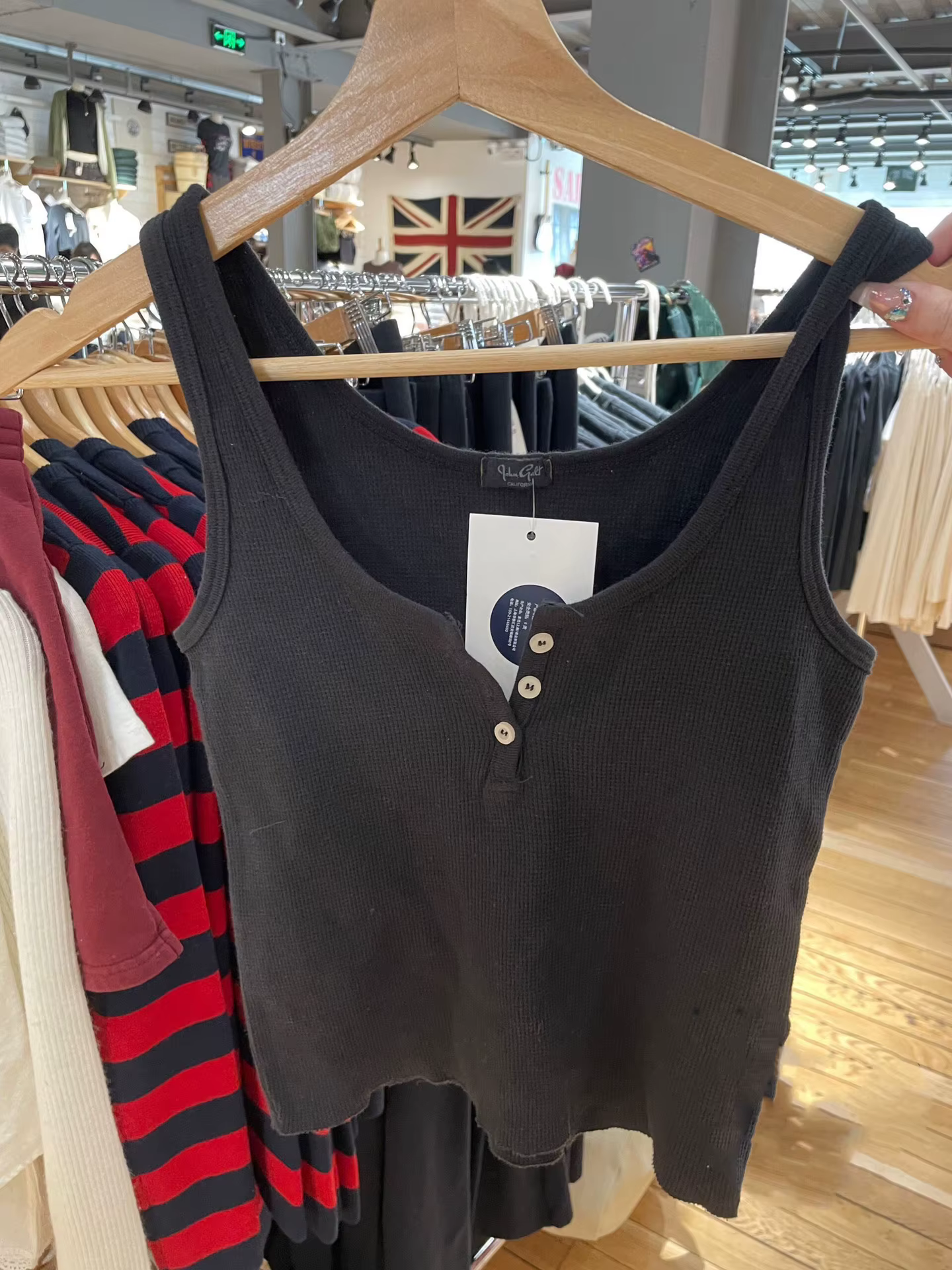Débardeur en coton gaufré à col rond pour femme, haut court rétro Sexy sans manches, couleur unie, S