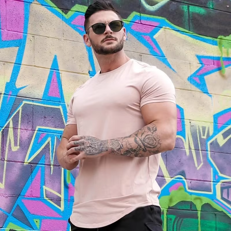 T-shirt d'entraînement musculaire hommes été entraînement à manches courtes T-shirt de haute qualité