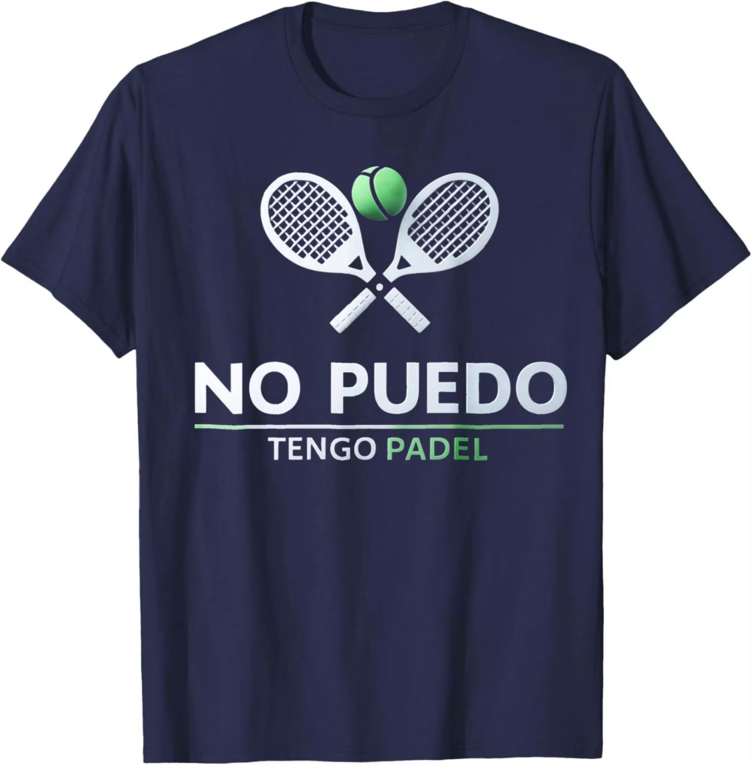 T-shirt décontracté en coton avec citation amusante « I Can't Have Padel No Puedo Tengo Padel Tennis