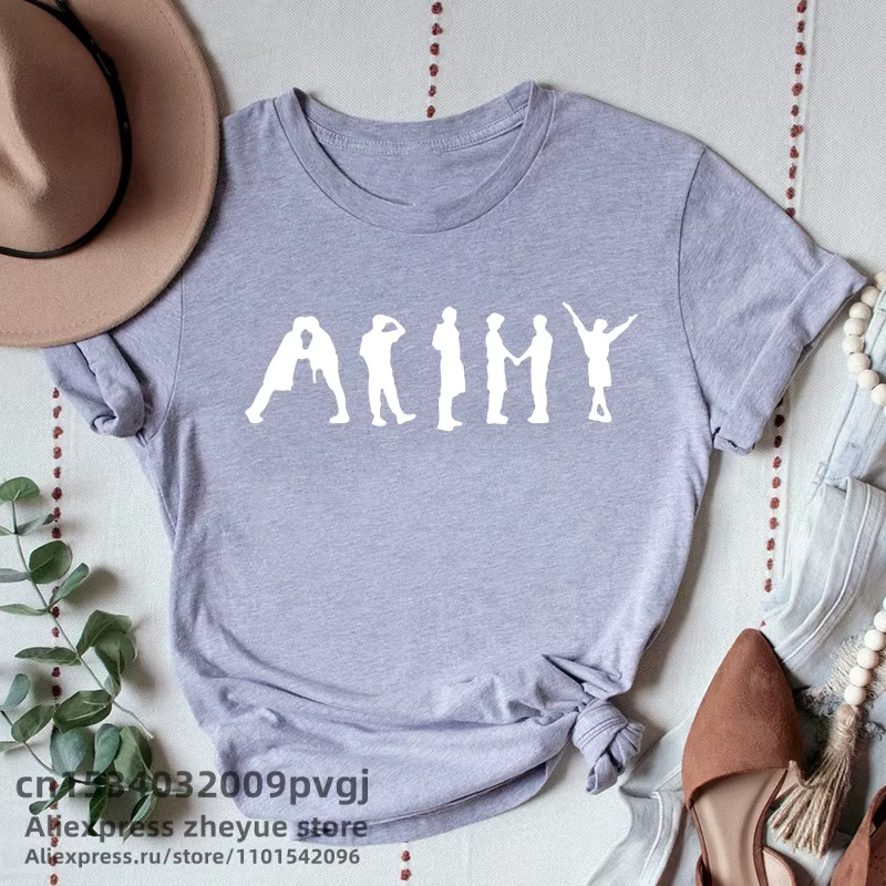 Fille groupe coréen haut T-Shirt femme vêtements T-Shirt Streetwear femmes mode T-Shirt vêtements es
