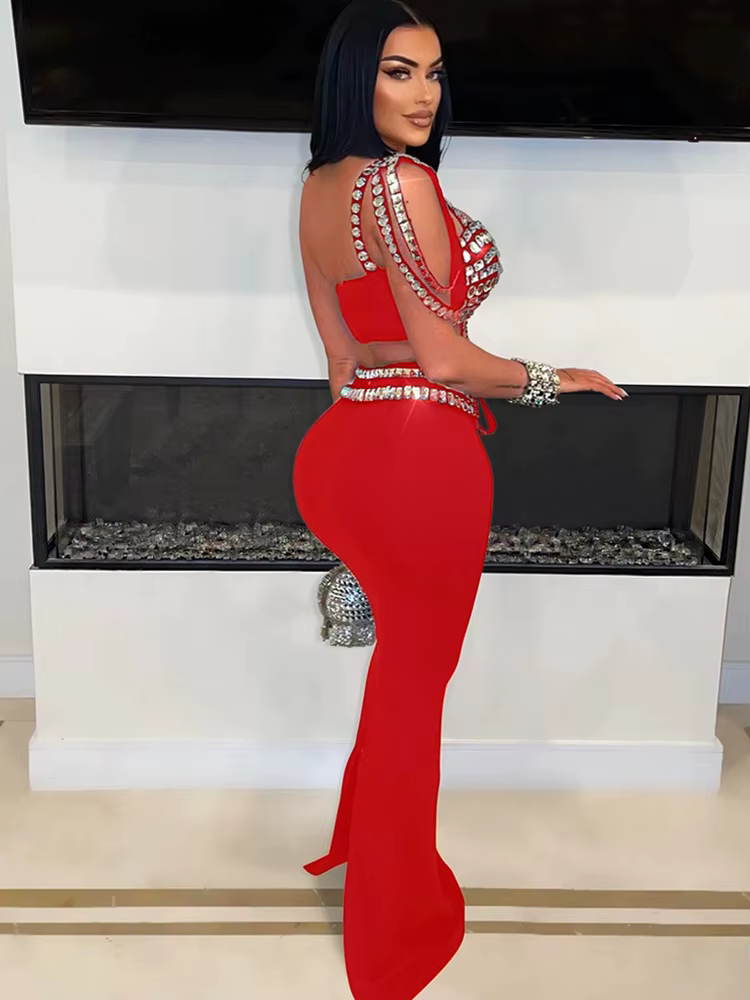 Ensemble d'été 2 pièces pour femmes, tenues assorties, tenue de soirée, Clubwear, Sexy, sans bretell