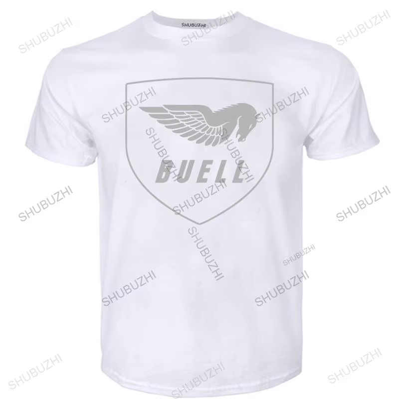 T-shirt d'été à col ras du cou pour hommes, de haute qualité, avec Logo de la société de motos Buell