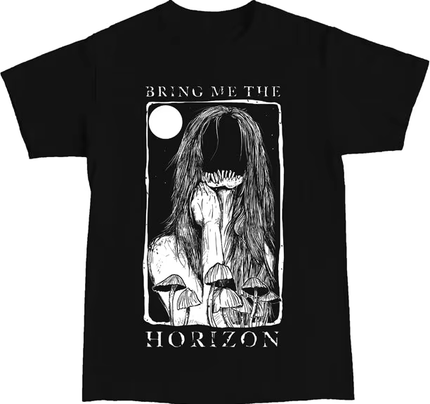 Bring Me The Horizon Faceless Band T-Shirt 100% coton, t-shirt graphique pour hommes et femmes, Stre