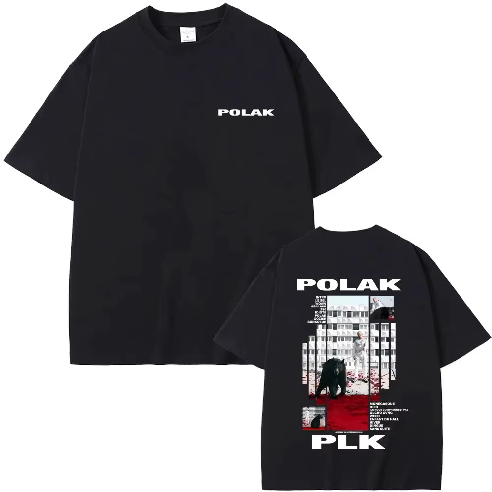 Rappeur Plk Polak graphique coton T-shirt hommes femmes Hip Hop mode Pop musique T-shirts hommes déc