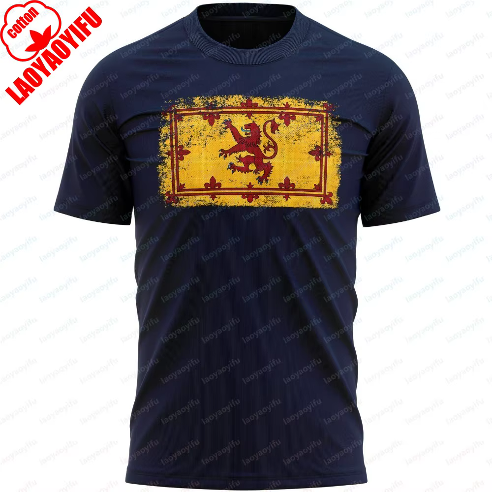 T-shirt drapeau du blason écossais pour hommes, tee-shirt badge Écosse, cadeaux de football pour la 